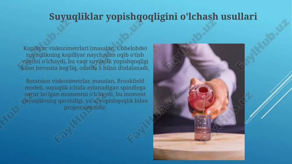 suyuqliklarning qovushqoqligini o'lchashning mahsuloti - Page 3