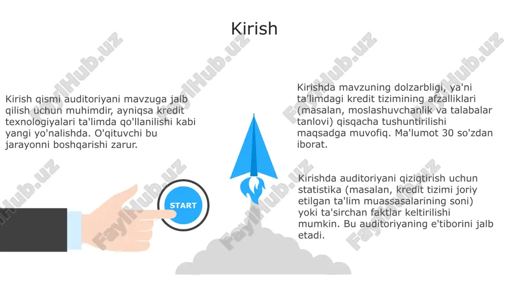 i ko'rsatadi. baholash tizimi diagnostika rolini o'ynashi mumkin, bunda o'quv jarayonidagi kamchiliklar aniqlanadi va o'qituvchi darsni qayta ko'rib chiqib, o'quvchilarning muammolarini hal etish choralarini ko'radi. kredit texnologiyalarining muammolari va ularni hal etish yo'llari talabalarning 35% dan ortig'i kredit tizimida mustaqil ishlashga qiynaladi, shuning uchun individual maslahatlar va qo'llab-quvvatlash mexanizmlari zarur. kredit texnologiyalari o'quv materiallarining sifatini baholashda 70% holatda sub'ektivlikka yo'l qo'yishi mumkin, bu esa aniq mezonlar ishlab chiqishni talab etadi. kreditlar hajmini aniqlashda 25% gacha xatoliklar kuzatiladi, bu esa o'quv yuklamasini to'g'ri taqsimlash bo'yicha aniq ko'rsatmalar yaratishni taqozo etadi. xalqaro tajriba: muvaffaqiyatli misollar buyuk britaniyadagi “open university” masofaviy ta’limda kreditlarni tan olish tizimini muvaffaqiyatli qo‘llaydi, bu yerda 120 kredit bakalavr darajasini olish uchun zarur. avstraliyaning “australian qualifications framework (aqf)” kredit tizimi ta’limning turli darajalari o‘rtasida uzluksiz o‘tishni ta’minlaydi, 1 aqf krediti taxminan 10 o‘quv soatiga teng. kanadaning “prior learning assessment and recognition (plar)” dasturi talabalarga norasmiy ta’limni 30% kreditga aylantirishga …