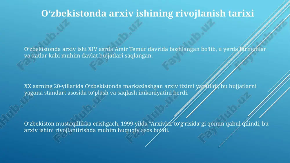 oʻzbekistonda arxiv ishining rivojlanish tarixi - Page 3