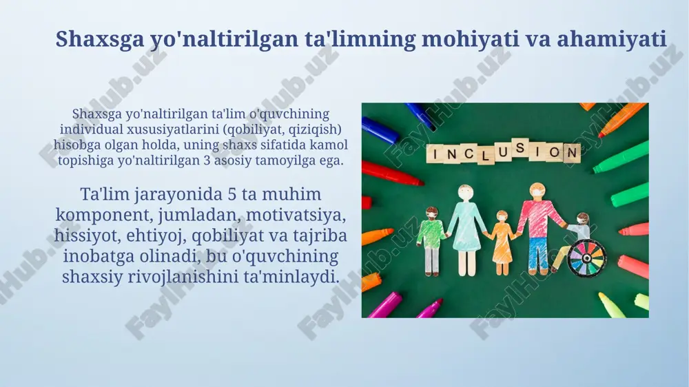 shaxsga yo'naltirilgan ta'limning asosiy tamoyillari - Page 3