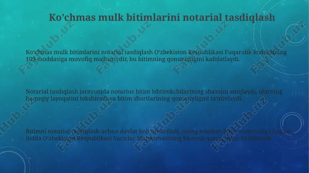 ko'chmas mulk bitimlarini notarial tasdiqlash - Page 3