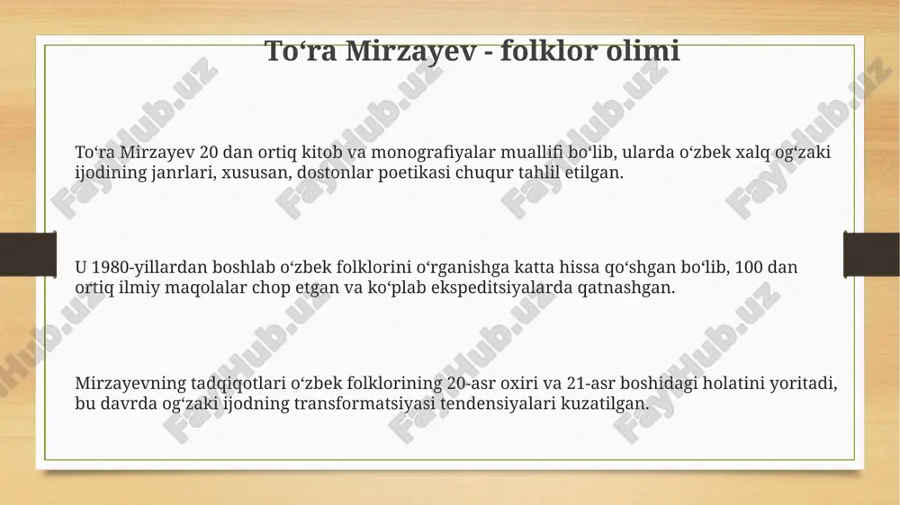 to'ra mirzaev - folklor olimi - Page 3