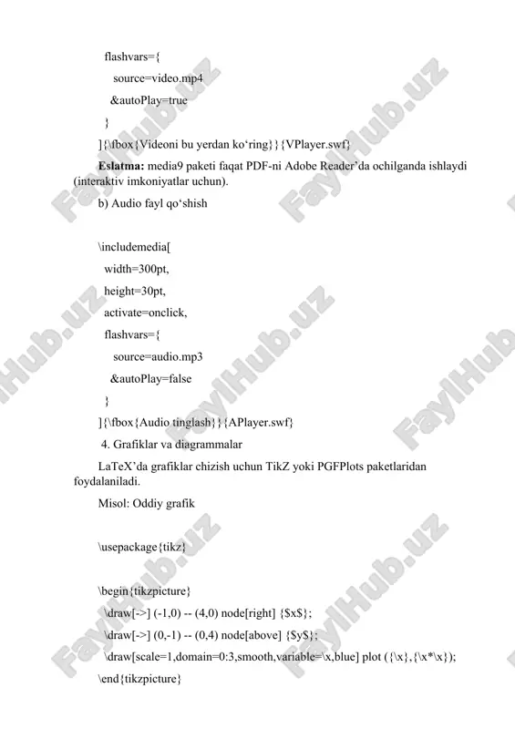 latex matn va multimedia effektlaridan foydalanish - Page 3