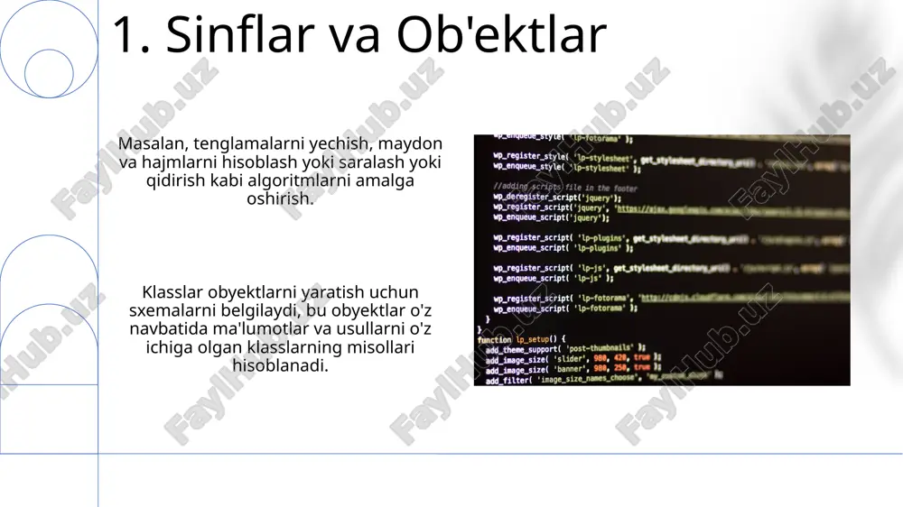 11.c++ ga kirish namuna kod va mashqlar: c++ dasturlash va uning matematikadagi qoʻllanilishi haqidagi tushunchangizni mustahkamlash uchun amaliy kod namunalari bilan ishlash va dasturlash mashqlarini yechish orqali amaliy tajriba oling. c++ da matematik masalalarni dasturlash: c++ da matematik algoritmlar va hisob-kitoblarni qanday amalga oshirishni o'rganing. aritmetik amallar, algebra, geometriya va boshqa masalalarni hal qiling. 12.funktsiyalar c++ da funksiyalar va matematik amallar yordamida turli xil matematik masalalarni hal qilish mumkin. funktsiyalar murakkab kodni qayta ishlatiladigan bloklarga ajratishga imkon beradi, bu tashkilot va o'qishni osonlashtiradi. e'tiboringiz uchun rahmat @taqdimot_robot image1.png image2.jpg image3.jpg image4.jpg image5.jpg image6.jpg image7.jpg image8.jpg image9.jpg image10.jpg image11.jpg image12.jpg image13.jpg