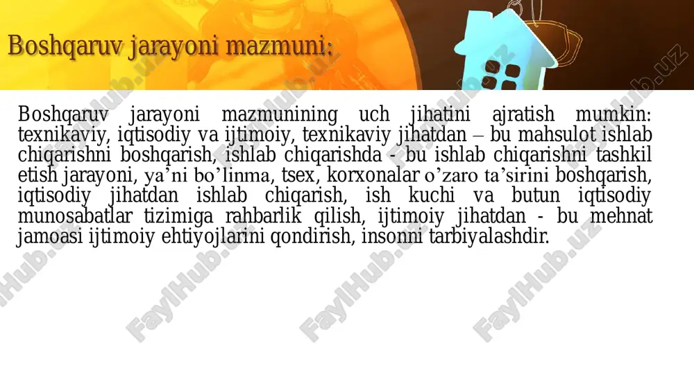 boshqaruv qarorlari qabul qilishda operativlik ya’ni tezlik ustunlik sifatida qaraladi. • menejerlar qarorlarni guruh bilan hal qilishga urinishlari bir qancha afzalliklar olib keladi masalan fikrlar xilma xilligi,shaxsiy javobgarliklarni kamayishi. shaytonning advakati ushbu metod guruhning bir nuqtada birlashib fikrlar xilma- xilligini yo’qolishini oldini oladi. unda ataydan tanlangan kishi guruh fikrlarini tanqidchisi sifatida harakat qiladi. “qurbaqani yeyish” texnikasi “qurbaqani yeyish” — birinchi marta kanada-amerikalik notiq va oʻz-oʻzini rivojlantirish haqidagi nashrlar muallifi brayan treysining xuddi shu nomdagi kitobida taklif etilgan atama. uning mohiyati oddiy: sizning “qurbaqangiz” — siz kechiktirishga moyil boʻlgan kunning eng qiyin va eng muhim vazifasi. kechiktirish koʻpincha yoqimsiz yoki katta hajmdagi ishni boshlashni istamaslik bilan bogʻliq. brayan treysi kunni aynan “qurbaqa yeyish” bilan boshlashni taklif qiladi. bu erishilgan muvaffaqiyat hissini yaratadi va kun boʻyi yetadigan energiya beradi. adabiyotlar ro‘yxati: 1. n.q. yo’ldoshev. menejmentga kirish. darslik. - / t.: “innovatsion rivojlanish nashriyot-matbaa uyi”, 2021. 73- 109 b • link to the …