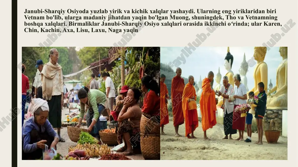 rning birinchi tub aholisi orasida eng muhim bayram – qutb tunining tugashi bilan bog'liq sof vabo bayrami deb hisoblangan. bu yanvar oyining oxiri-fevral oyining boshlarida, uzoq vaqt nur sochmagandan keyin qishki quyosh yana osmonda paydo bo'lganida nishonlandi. bayram "sof vabo"ga asoslangan bo'lib, unda shaman bir necha kun to'xtovsiz sehrli marosimlarni o'tkazgan. shorlar– g'arbiy sibirning janubi-sharqiy qismida yashovchi turkiyzabon odamlar orasida eng mashhur bayram – shachig deb nomlangan va muzdayurar kemaga bag'ishlangan. bu vaqtda qurbonliklar qilingan, ular yordamida odamlar ruhlardan ov qilishda yordam so'rashgan yoki ibodat qilingan ruhlarga minnatdorchilik bildirishgan. ikkinchi mashhur shor bayrami - payram - iyun oyida bahor va dala ishlari tugagandan so'ng nishonlangan. foydalanilgan adabiyotlar: 1. t.u.salimov, jahon xalqlari etnologiyasi. – toshkent: donishmand ziyosi, 2020. – 368 b. 2. t.burger, u.mahar, p.schild, a-m.walter. the multi-sided ethnographer. – wetzlar: majuskel medienproduktion gmbh, 2024. – 329 p. 3. a.a.ashirov, etnologiya. – toshkent: yangi nashr, 2014. – 544 b. 4. a.x.doniyorov, …