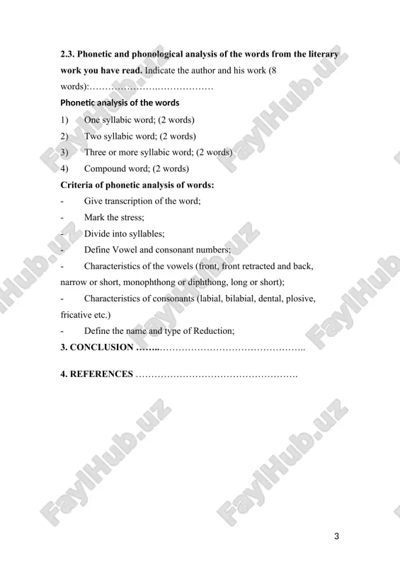 n of phonetics · peculiarities of phonetics the main language material of the given course paper is taken from different books on theoretical and practical phonetics as such english phonetics. a theoretical course (by abduazizov a.a) t., 2006, a theoretical course of english phonetics (leontyeva s.f). m., 2002.theoretical phonetics of english (sokolova m.a. and others) m., 1994, english phonetics. a theoretical course, vassilyev v.a.) m., 1970, pronunciation theory of english (by alimardanov r.a.) and many others. the theoretical value of the present course paper is that the theoretical part of the work can be used in delivering lectures on the theoretical phonetics of modern english. the practical significance of the present course paper is that the practical results gained by investigating the given problem may be used as examples or mini-tests in seminars and practical lessons on english phonetics. introduction provides with brief information about whole course paper and includes …