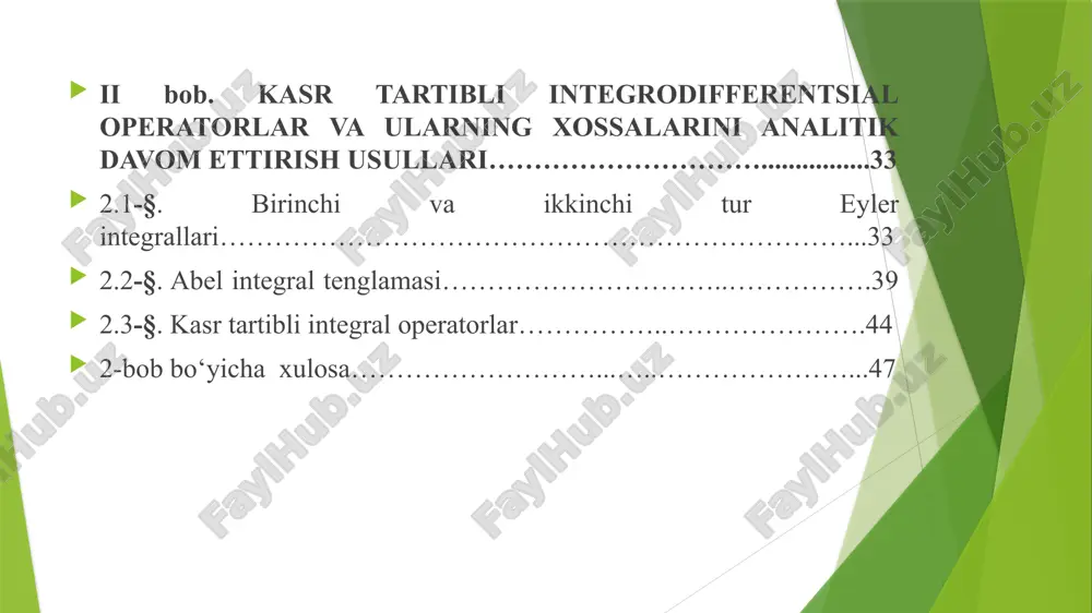 kasr tartibli integrodifferensial operatorlarining kompozitsiyalari - Page 3