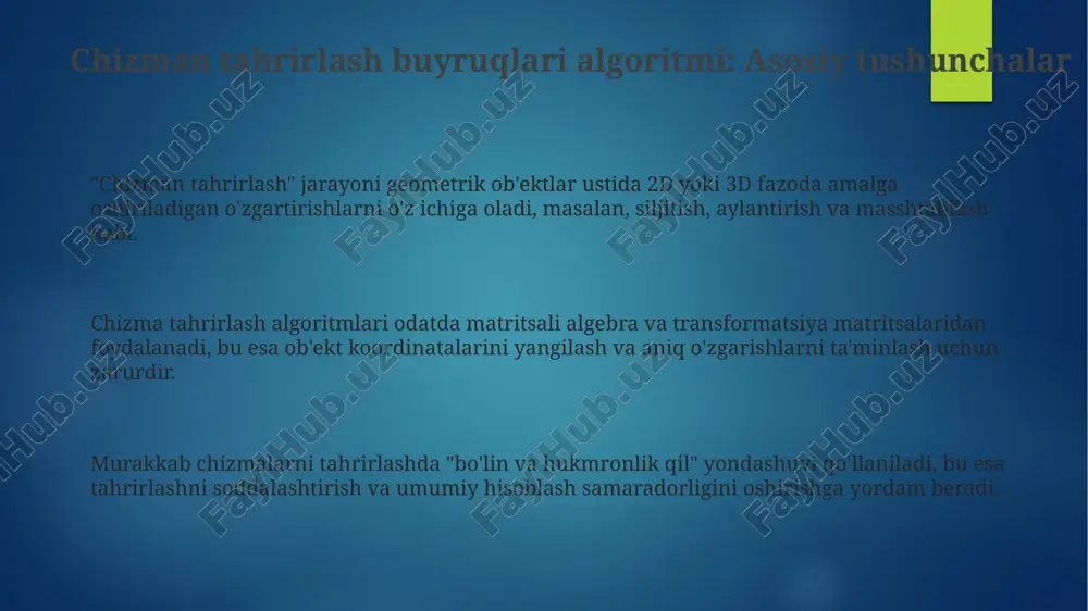 chizman tahrirlash buyruqlari algoritmi - Page 3
