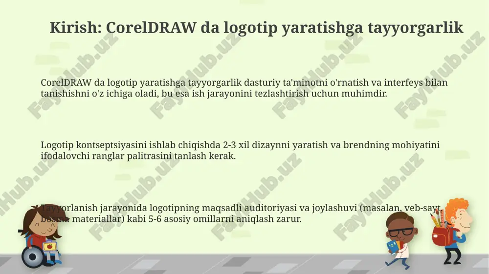 corel draw dasturida yo’nalishingiz uchun logotip tayyorlang - Page 3