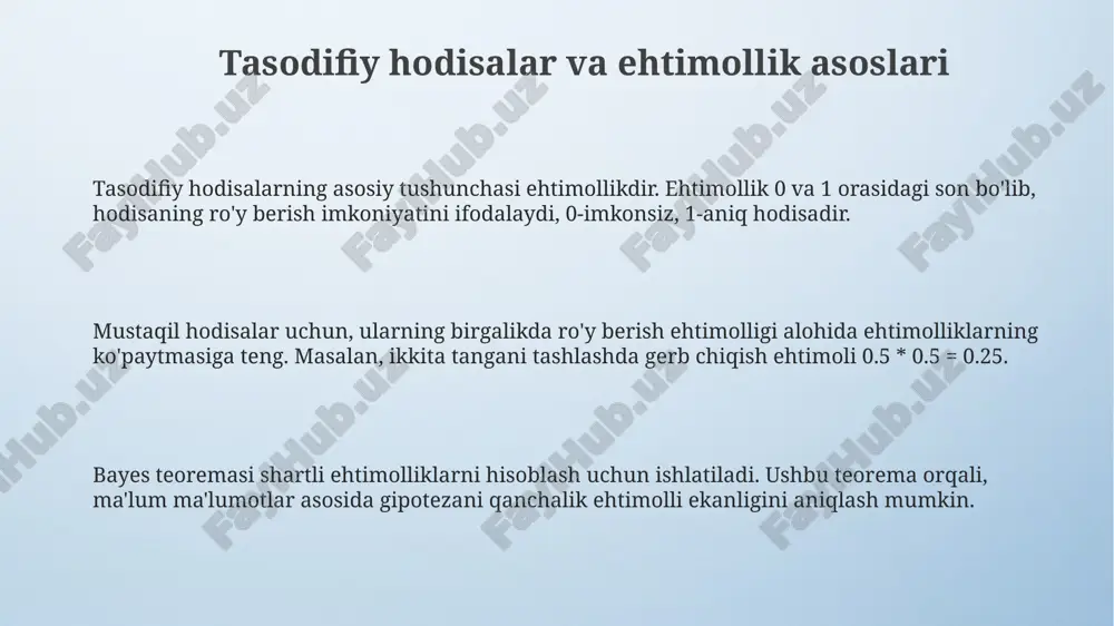 tasodifiy hodisalar va ehtimollik asoslari - Page 3