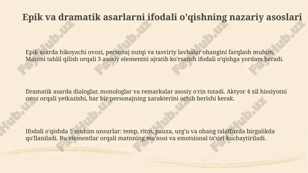 epik va dramatik asarlarni ifodali o'qish - Page 3