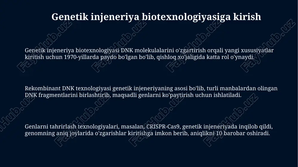 genetik injenerya biotexnologiya - Page 3
