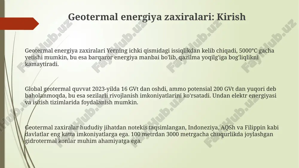 geotermal energiya zaxiralari - Page 3
