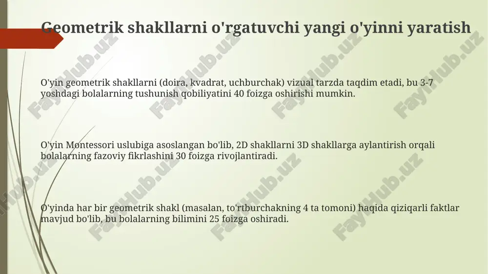 geometrik shakllarni o'rgatish uchun yangi o'yin yaratish - Page 3