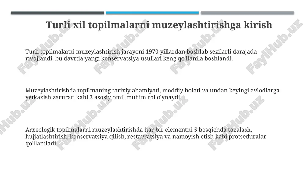 har xil turdagi topilmalarni muzeylashtirish - Page 3