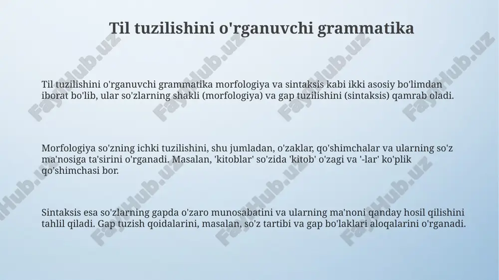 grammatika - til strukturasini o'rganuvchi soha - Page 3