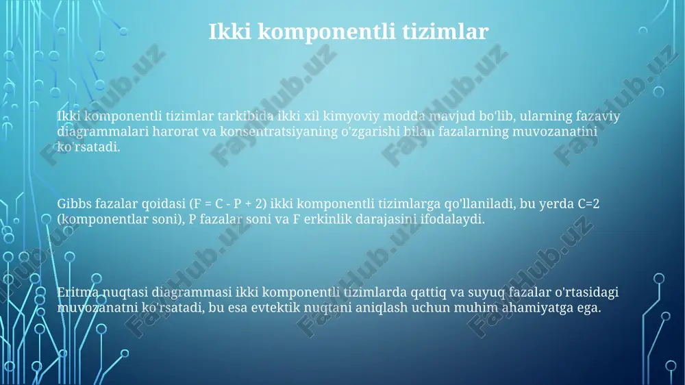 ikki komponentli sistemalar va fazalar qoidasi - Page 3