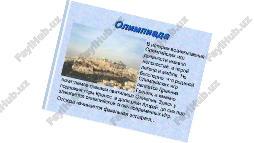 olimpiada oʻyinlari mavzusida- maktabgacha taʼlim yoʻnalishi - Page 3