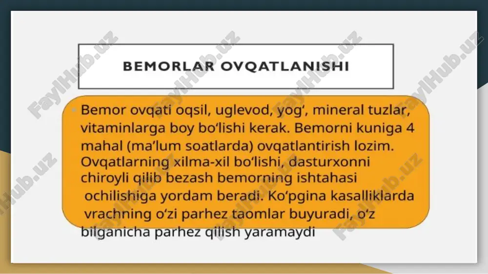 bemorlarning ovqatlanishi - Page 3