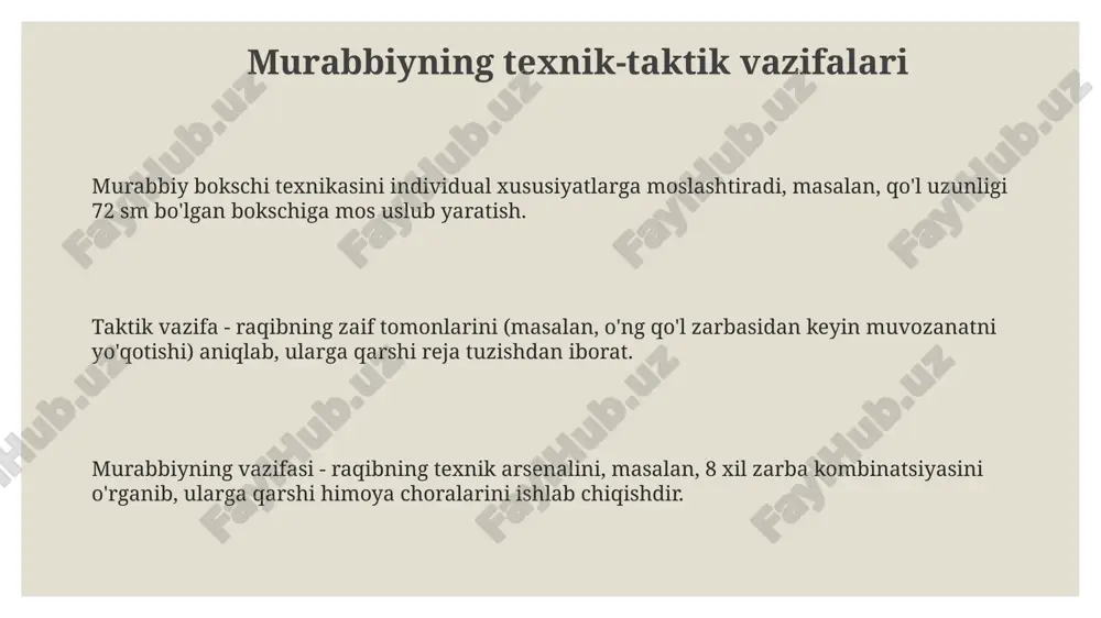 boks bo'yicha murabbiy tayyorlashning vazifalari - Page 3
