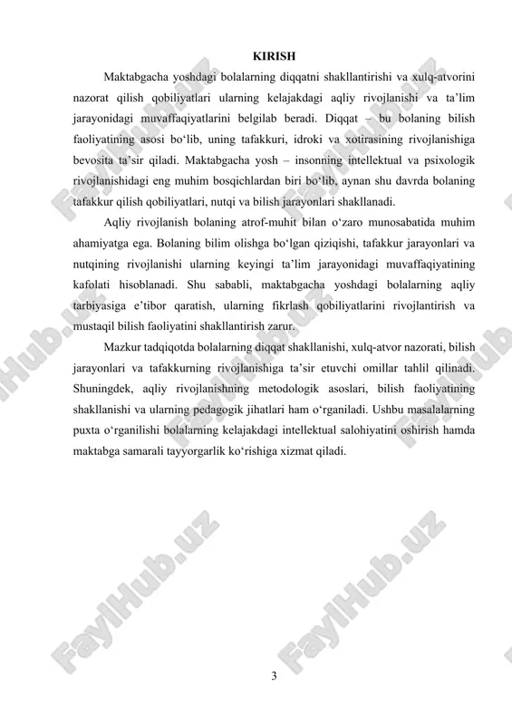 olalarda hissiy idrok ularning atrof-muhit haqidagi bilimlarining asosiy manbai bo‘lib, real dunyo haqidagi bilimlarining dastlabki bosqichini tashkil etadi. shunday qilib, bolaning aqliy rivojlanishi atrof-muhitni bevosita sezgi idrok etish bilan boshlanadi. ikkinchi va eng yuqori darajadagi bilim – bu mavhum tafakkurdir. sensor idrok tafakkurni aniq, real, "jonli" tasvirlar va faktlar bilan boyitadi. shu asosda bola tirik fikrlash orqali mavjud bo‘lmagan narsalarning xossalari va munosabatlariga kirish imkoniyatiga ega bo‘ladi. ob’ektlar, hodisalar va ularning o‘zaro munosabatlari bolaga tafakkur orqali ochiladi. mavhum fikrlash bolaning aqliy kuchlarini samarali ishlatishiga yordam beradi, uning xotirasida mavjud bo‘lgan bilimlar yangi ob’ekt va hodisalarni o‘rganishda qo‘llaniladi. bola asta-sekin o‘zlashtiradigan aqliy operatsiyalar – tahlil qilish, umumlashtirish, tasniflash va qaror qabul qilish – inson miyasining iqtisodiy faoliyatining namunasidir. faollik (lotincha “actus” – harakat, “activus” – faol) shaxsning hayotdagi barcha xatti-harakatlarini namoyon etishini tushuntiruvchi tushunchadir. bu oddiy qalam olib, biror chiziq tortishdan tortib, ijodiy uyg‘onish paytlarida amalga oshiriladigan murakkab tafakkur jarayonlarigacha bo‘lgan …