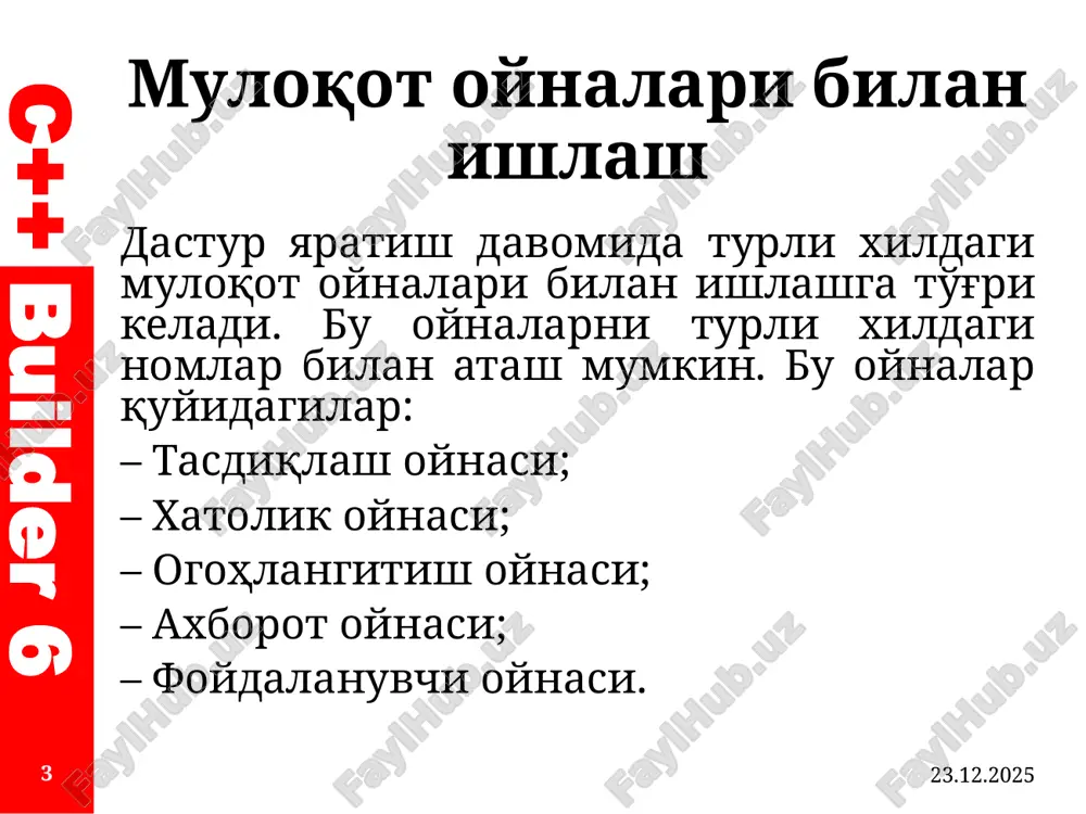 muloqot oynalari - Page 3