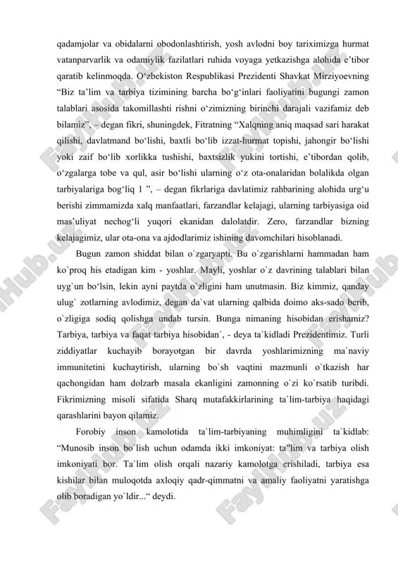 i muammolar o`ziga xos bir tarzda bayon etiladi. mutafakkir kitobning an`anaviy boshlanmasidan keyinroq insonning haqiqiy baxti bilimda ekanini bayon etadi. yana ilm-zakovatning ahamiyati haqida qator boblarda ham fikr yuritish bilan birga unga alohida boblar ham bagʻishlangan. lekin olim faqat ilm-ma`rifatning ahamiyatini ko`rsatibgina qolmaydi, u bilim va zakovatning amaliyotdagi oʻrnini ham yoritadi. yusuf xos hojib olimlarni hurmat etish kerakligini ta`kidlab, ilm ahlini qadrlasa, ilmsizlarni johil kishilar deb biladi. u bilimlilik va bilimsizlikning oqibatlari haqida ham fikr yuritadi. xi asrning 82-83 yillarida g`arbiy eron podshohining nabirasi kaykovus ibn iskandar o`z o`g`li gilonshohga bag`ishlab “nasihatnoma”sini yaratadi va o`sha davr an`anasiga ko`ra, uni bobosi podshoh shamsul maoliy qobus sharafiga “qobusnoma” deb ataydi. kaykovus yirik davlat arbobi sifatida o`g`li gilonshohga podshohlik, vazirlik kabi ulug` martabadan tortib, dehqonchilik ishlari-yu dehqon odobigacha bo`lgan umuminsoniy masalalar haqida ta`lim beradi. kurs ishi obyekti: sharq allomalarining qarashlarida pedagogik psixalogiyaning yuzaga kelishi jarayoni. kurs ishining predmeti: sharq allomalarining qarashlarida pedagogik psixalogiyaning …