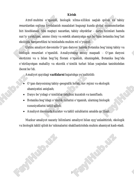 tadqiq qilishdagi faoliyati bilan ajralib turadi. mazkur bog’ respublika ahamiyatiga ega bo’lgan ilmiy-tadqiqot muassasasi bo’lib, bu yerda o’simliklarning sistematikasi, fiziologiyasi, ekologiyasi va introduktsiyasi (yangi muhitga moslashtirish) bo’yicha tadqiqotlar olib boriladi. shuningdek, bog’da o’quvchilar, talabalar va yosh olimlar uchun amaliy mashg’ulotlar tashkil etiladi. botanika bog’ida minglab o’simlik turlari saqlanadi, ular orasida 7 o’zbekistonning tabiiy florasiga mansub mahalliy turlar ham, chet ellardan keltirilgan introduksiya qilingan (moslashtirilgan) ekzotik turlar ham mavjud. mahalliy o’simliklar qatoriga archa (juniperus), yantoq (tamarix), pista (pistacia), safsar (artemisia) kabi yarim cho’l va tog’-dasht zonalari florasi kiradi. 8 ekzotik o’simliklar esa, asosan, osiyo, amerika, afrika va yevropa mamlakatlaridan keltirilgan bo’lib, ular orasida palma daraxtlari, sekvoyyalar, evkaliptlar, bambuk va boshqa dekorativ va ilmiy ahamiyatga ega turlar mavjud. bu turlar maxsus issiqxona va ochiq maydonlarda saqlanadi. bog’ xodimlari tomonidan o’simliklarning sog’lom o’sishi uchun muntazam agrotexnik tadbirlar – sug’orish, ekish, kesish, o’g’itlash, zararkunandalardan himoya qilish ishlari olib boriladi. shuningdek, har bir o’simlik turi …