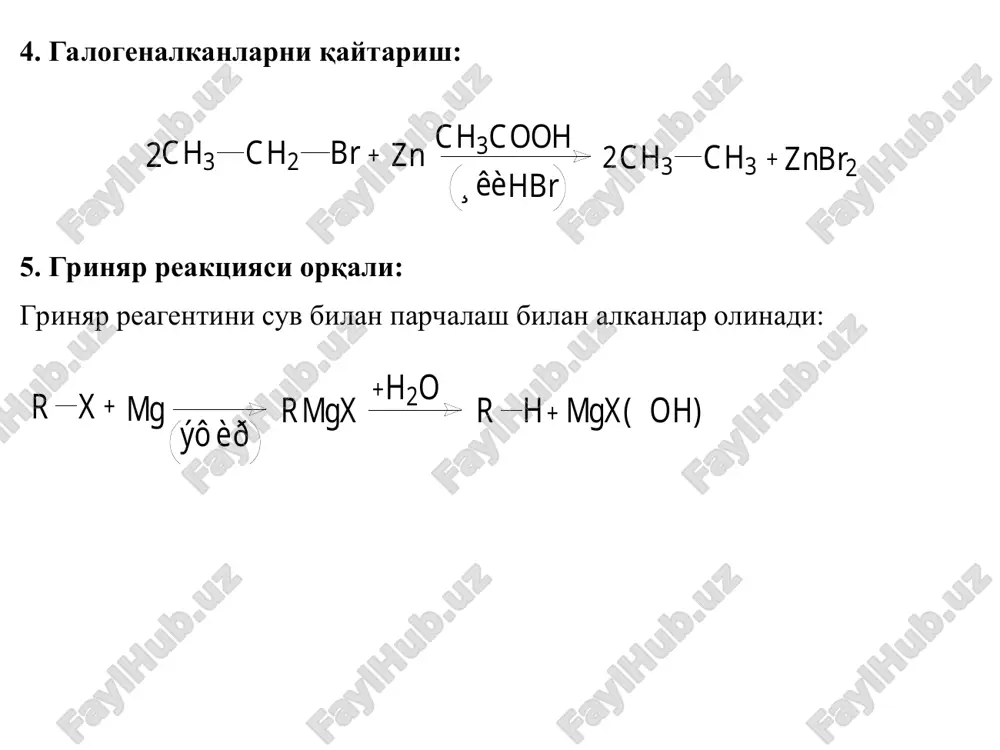 40-150˚s da kavsharlangan ampulada olib borilgan: rh hno 3 140-150 c 0 rno 2 + h 2 o gaz fazasida nitrolash 1930 yilda x .gess tomonidan ishlab chiqilgan. ch 3 ch 2 ch 3 hno 3 420 0 c ch 3 no 2 + ch 3 ch 2 no 2 + ch 3 ch 2 ch 2 no 2 + ch 3 chch 3 no 2 9% 26% 32% 33% mexanizmi: hno 3 o 2 no + no 2 + h 2 o rh + ono 2 r + hono 2 r + no 2 rno 2 2 t 0 2. nitritlarni alkillash nitroalkanlar agno 2 ni galogenalkanlar bilan alkillab olinadi. ( v.meyer, 1872 y.) rbr + agno 2 2 2 rno 2 + rono + agbr2 reaktsiya natijasida nitroalkan va alkilnitritlar aralashmasi hosil bo'ladi. nitroalkanlar nano 2 va kno 2 larni alkillab ham olinadi. bu reaktsiyalar erituvchilar ishtirokida olib …