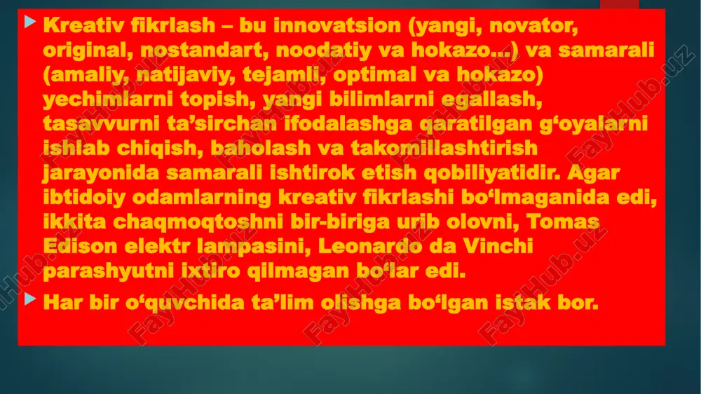 ta’lim jarayonida kreativ fikrlashning o’ziga xos xususiyatlari - Page 3