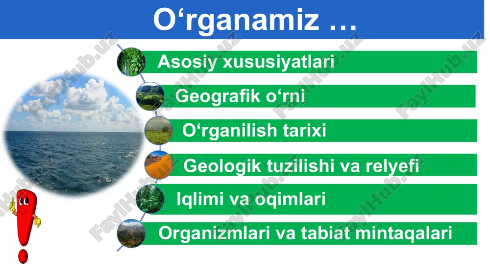 a okeani afrikaning g‘arbiy sohillarida esa tor yo‘lakni hosil qiladi. materik sayozligi okeanning shimoliy qismida, florida yarimoroli, folklend orollari yonida katta maydonlarni egallaydi. materik yonbag‘ri ancha tik. relyefi botiqlarning chuqurligi 3000 m dan 7000 m gacha yetadi. atlantika okeani relyefi o‘rta atlantika tizmasi shimoliy va janubiy atlantika tizmalariga bo‘linadi. o‘rta okean tizmasining tepa qismini ko‘ndalang va bo‘ylama chuqur daralar - riftlar kesib o‘tgan. o‘rta atlantika suvosti tog‘ tizmasi uzunligi - 15000 km hind okeani relyefi okean tubida uch tarmoqqa bo‘linib ketgan tog‘ tizmalari mavjud. bular arabiston-hindiston, g‘arbiy hind tog‘lari va avstraliya-antarktida ko‘tarilmalaridir. tog‘ tizmalarining kengligi 400 - 800 km, balandligi 2 - 3 km. relyefi okeanning sharqiy qismida markaziy va g‘arbiy avstraliya botiqlari mavjud. ularni bir-biridan sharqiy hind tizmasi ajratib turadi. atlantika okeani iqlimi atlantika okeani yuza suvlarining harorati tinch va hind okeanlari suvlariga nisbatan past. bunga shimoliy muz okeanidan va antarktida tomonidan sovuq oqimlarning kirib kelishi sababchidir. o‘rtacha harorat …