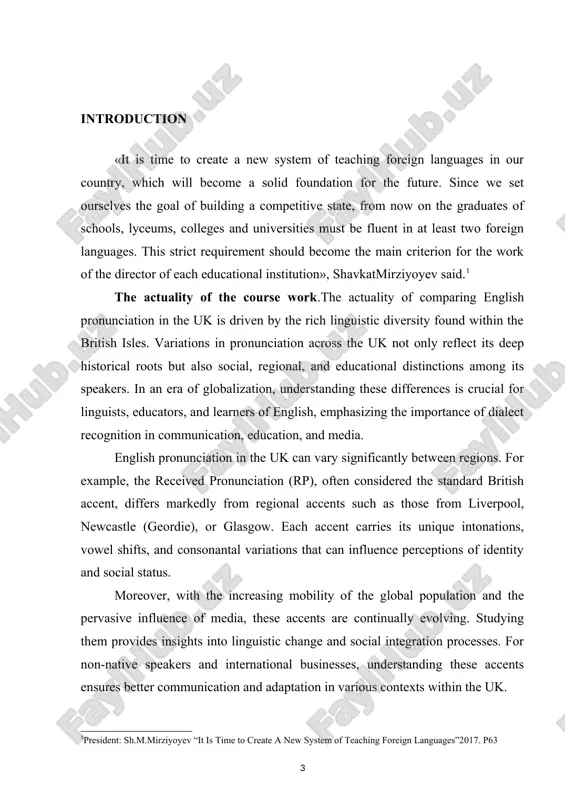 tion variations can greatly enhance the teaching and learning of english as a second language. it allows for more accurate and regionally tailored pronunciation models, making language learning more relevant and adaptive to diverse linguistic environments within the uk. linguistic research: linguists benefit from detailed analyses of pronunciation variations as these findings contribute to broader discussions on language evolution, regional dialect mapping, and the socio-linguistic dynamics of the english language. this coursework helps document current variations and predicts trends in linguistic changes due to factors like migration and globalization. business communication: in a globalized economy, clear communication is crucial. understanding the nuances of regional accents can improve communication and reduce misunderstandings for businesses operating across different parts of the uk. it equips professionals with the skills to adapt their communication strategies according to their audience's linguistic preferences. cultural competence: for individuals moving within or to the uk, knowledge of regional …