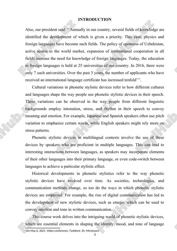 g the purpose and potential impact of phonetic stylistic devices in written and spoken language. the course work then proceeds to explore various phonetic devices, such as alliteration, assonance, consonance, onomatopoeia, and rhyme, providing examples of their usage in well-known literary works and analyzing their effects on the reader or listener. actuality of the course work: moreover, the course work investigates the relationship between phonetic stylistic devices and literary genres, identifying patterns and trends in their use across different periods, cultures, and styles. this analysis reveals the versatility and adaptability of these devices in shaping the unique characteristics of various literary forms, from poetry to drama, fiction, and non-fiction. the final section of the course work delves into the creative application of phonetic stylistic devices, offering practical exercises and writing prompts for students to experiment with these techniques in their own work. by engaging in this process of exploration and …