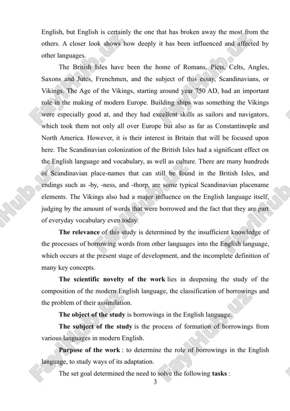 ings for other european languages. the english language has undergone a particular influence from the process of borrowing from french during its historical development. borrowing is a process as a result of which a certain element of a foreign language appears in a language (primarily a word or a full-valued morpheme). external borrowing is the result of interaction between different nationalities in terms of economic, military, social and scientific ties. as a rule, borrowing is accepted as a means of denoting new phenomena and expressions that have no analogues in the receiving language up to a certain point. also, borrowed words can be superimposed on already existing lexical units denoting certain phenomena. the reason for this is usually another semantics associated with the word through borrowing, as well as an international term or the forced introduction of words into the language (under military occupation or the adoption of a new …