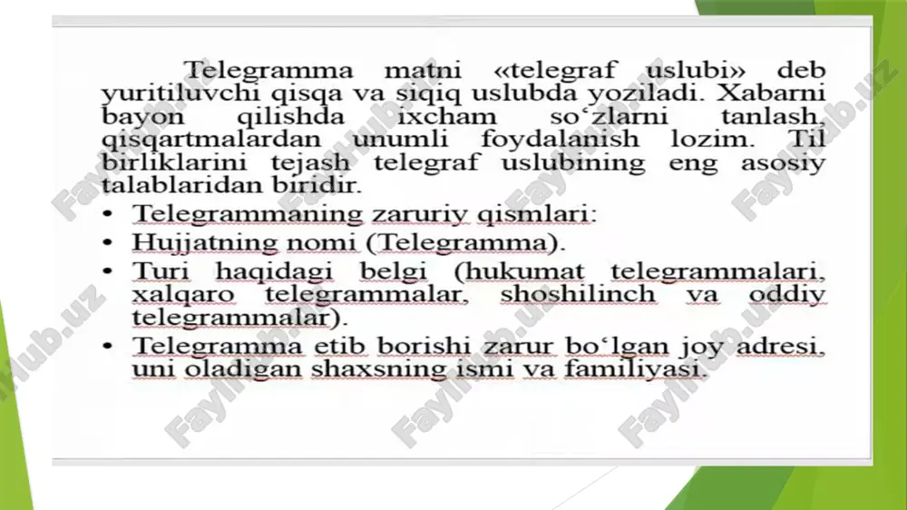 telegramma, telefonogramma va pochta junatmalari - Page 3