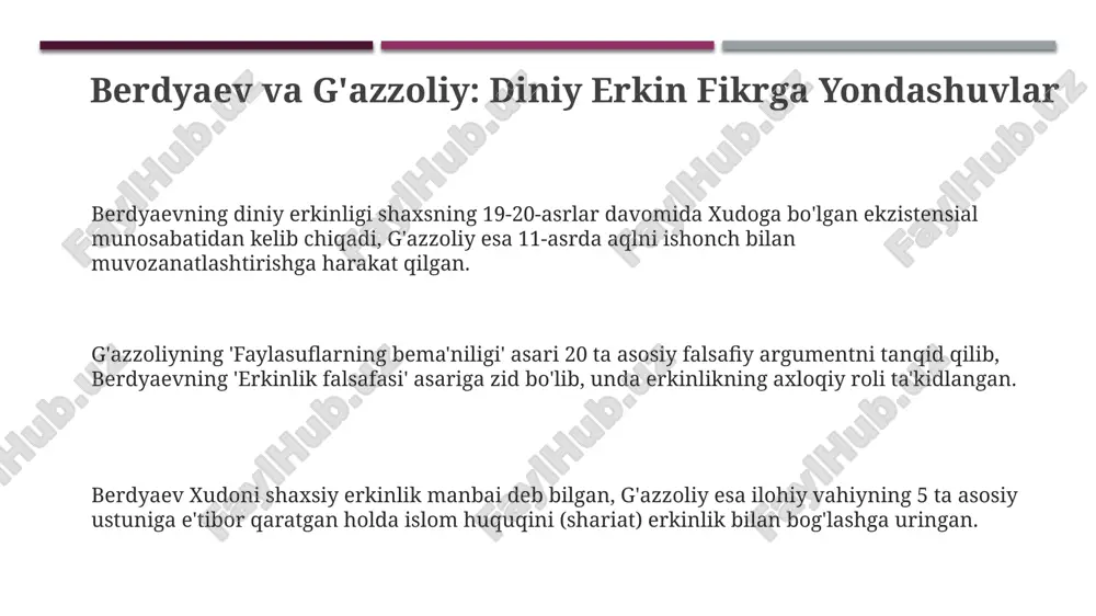 berdyaev va g'azzoliy: diniy erkin fikrga yondashuvlar - Page 3