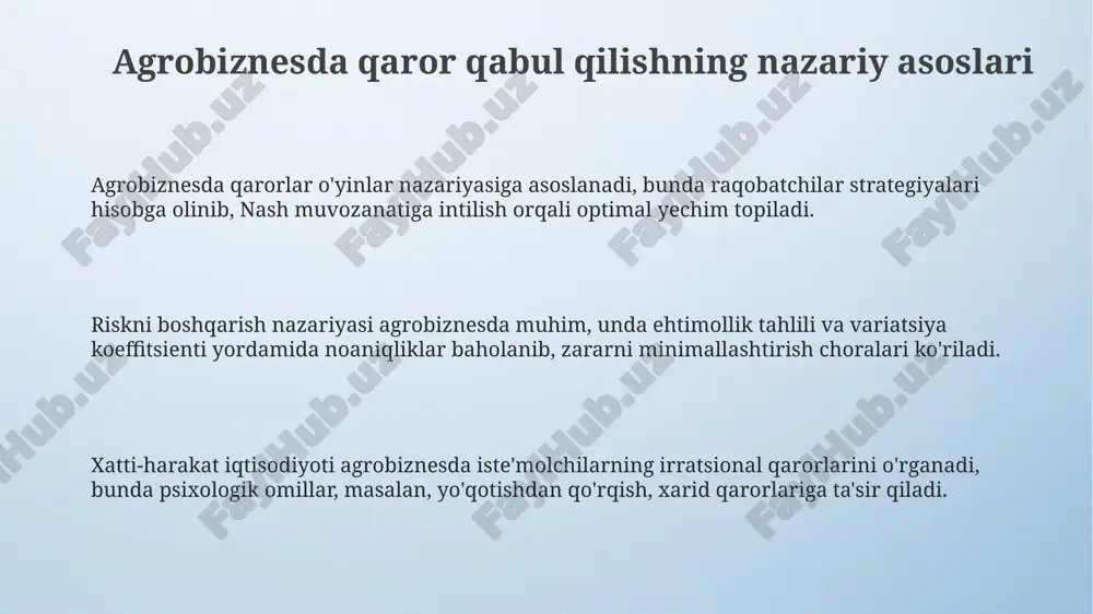 agrobiznesda qaror qabul qilishning nazariy asoslari - Page 3