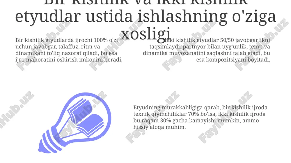 bir kishilik va ikki kishilik etyudlar ustida ishlash - Page 3