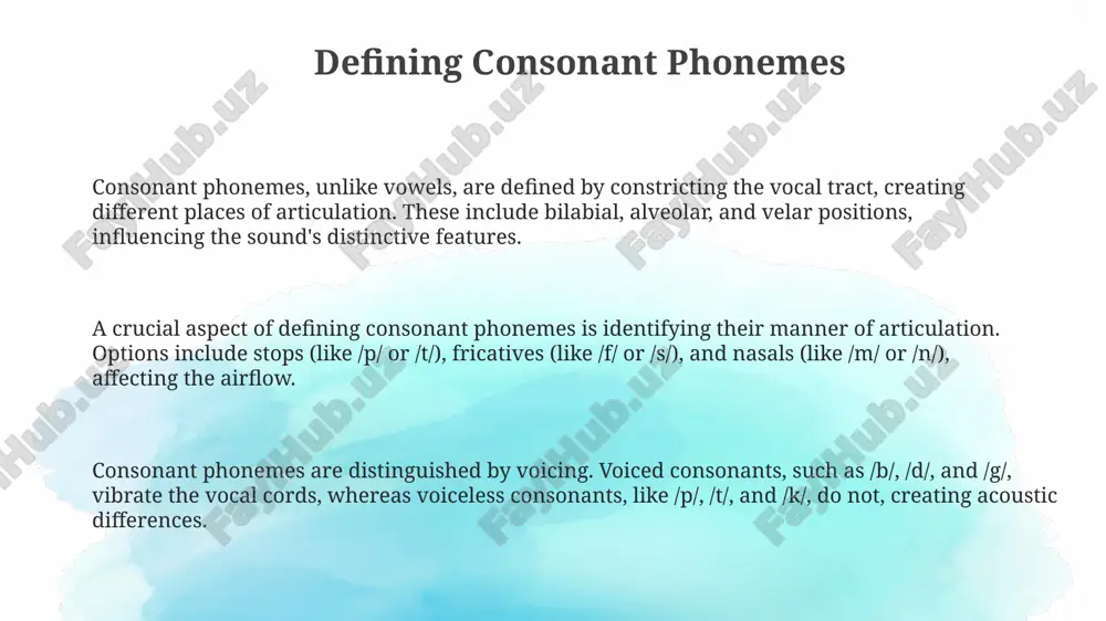 consonant phonemes presentation - Page 3