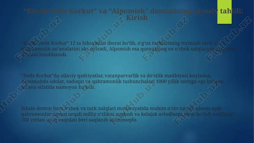 kitobi dede korkut va alpomish dostonining qiyosiy tahlili - Page 3