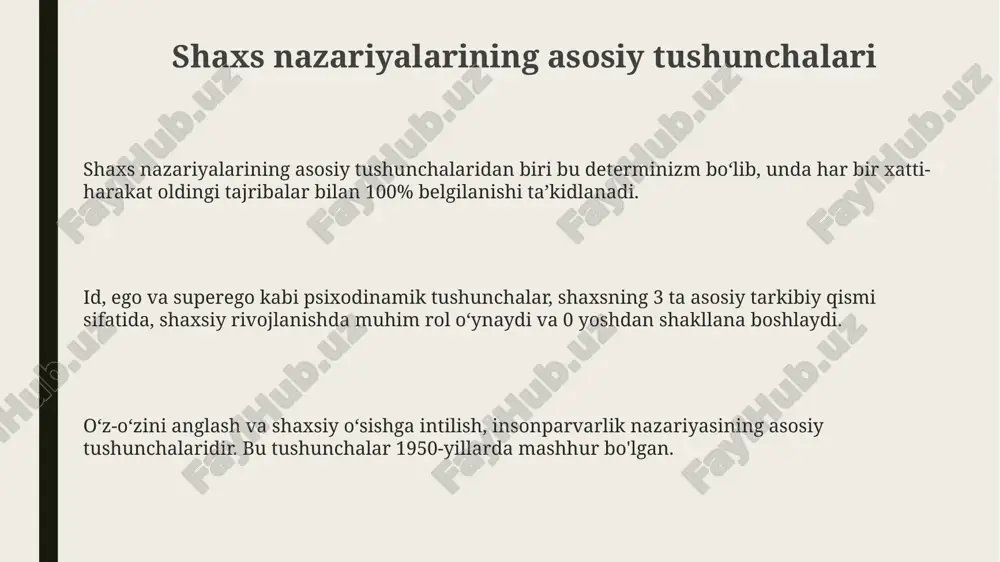shaxs nazariyalarining asosiy tushunchalari - Page 3