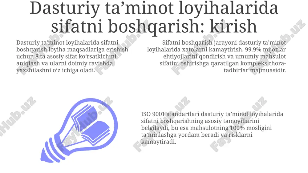 dasturiy ta'minot loyihalarini boshqarishda sifat menejmenti - Page 3