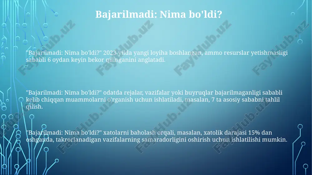 bajarilmadi: nima bo'ldi? - Page 3