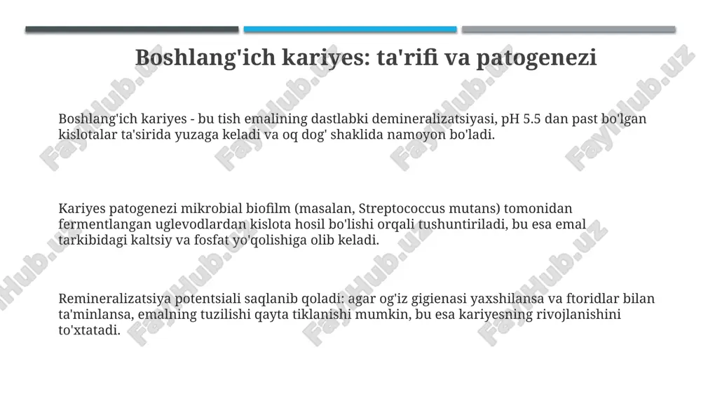 dogʻbosqichidagi kariesuning klinik belgilari - Page 3