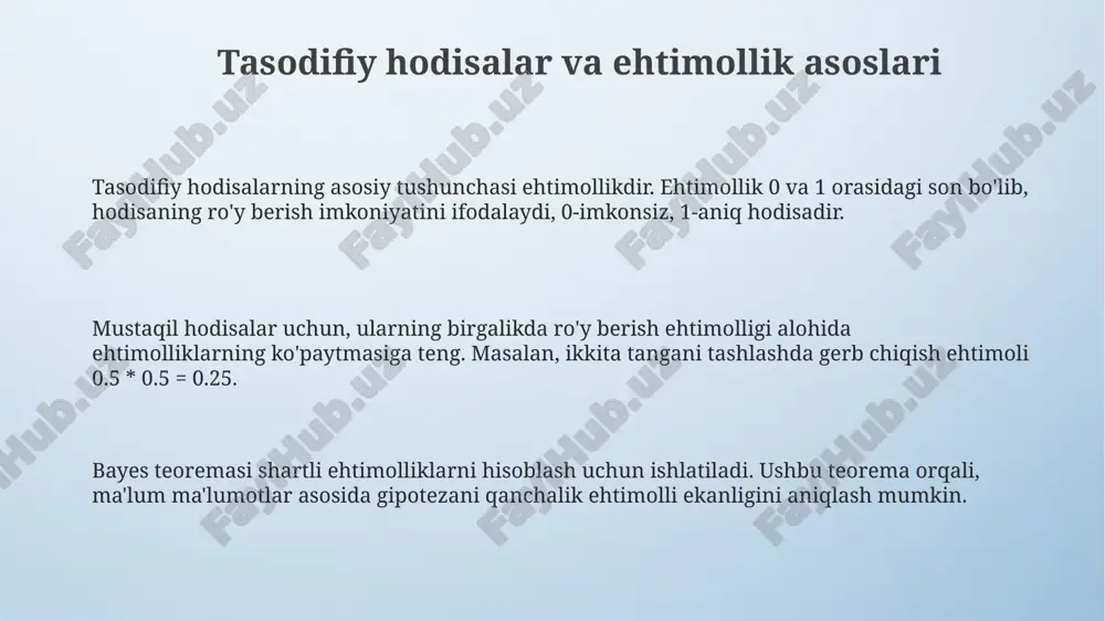 tasodifiy hodisalar va ehtimollik asoslari - Page 3