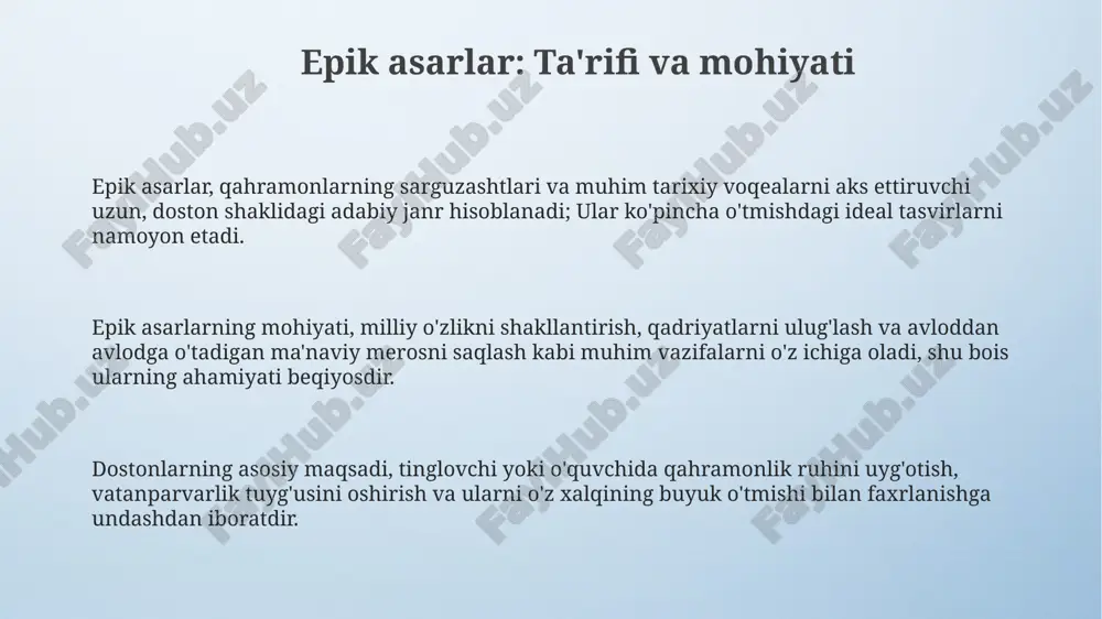epik asarlar: ta'rifi va mohiyati - Page 3
