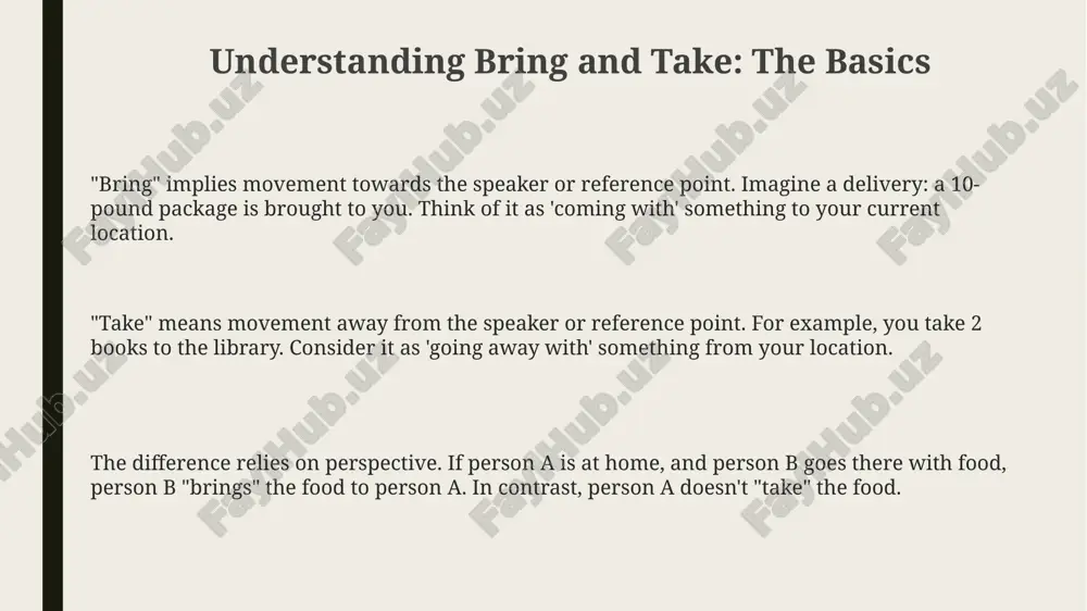 expressions with bring and take - Page 3