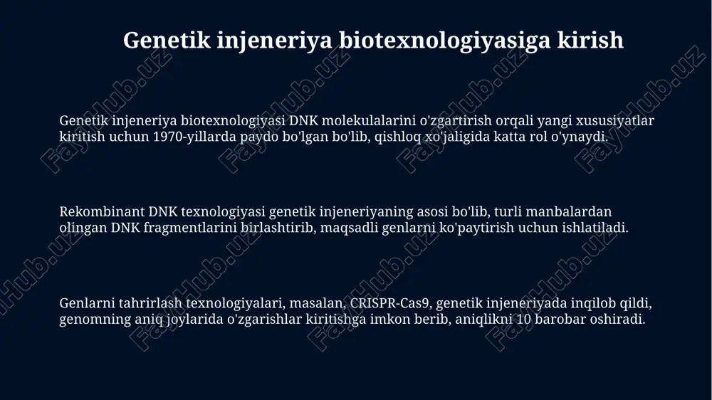 genetik injeneriya biotexnologiyasi - Page 3