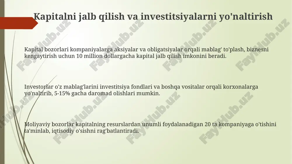 moliya bozorining vazifalari - Page 3